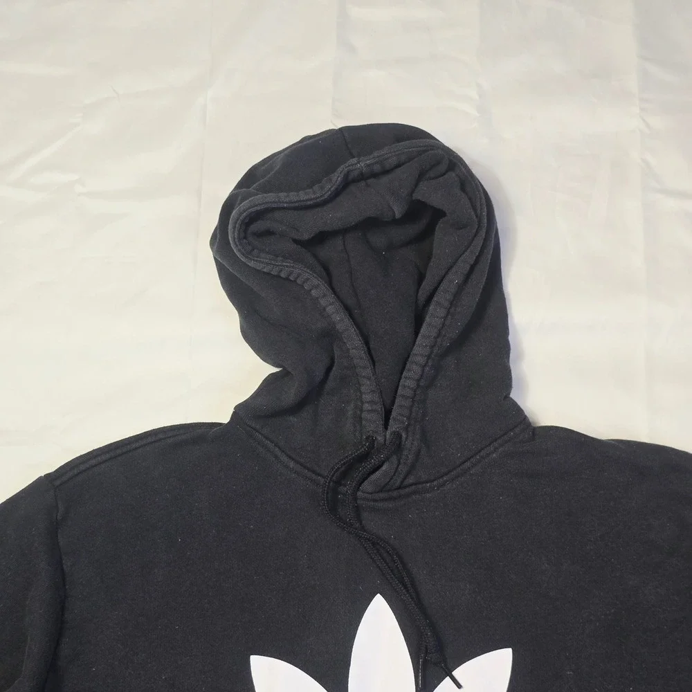 Adidas Men's Originals Hoodie XL Black Long Sleeve Pullover Sweatshirt K44